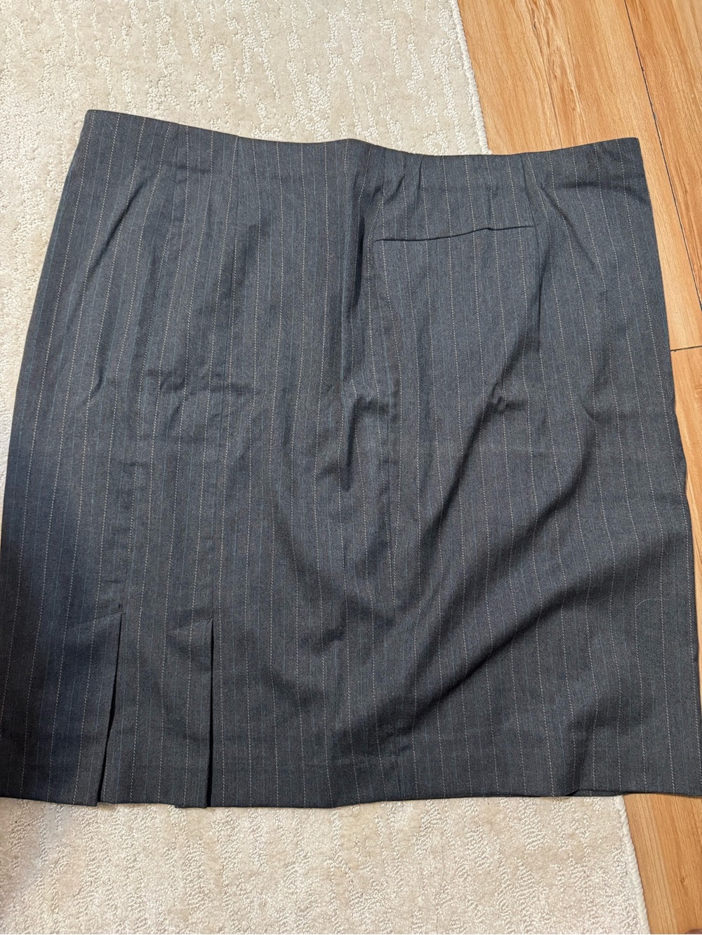 Lane Bryant Charcoal Pinstripe Pencil Skirt